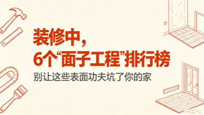 裝修“面子工程”排行榜：這6個坑，勸你2026別再跟風了！