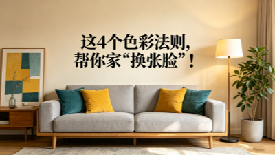 硬裝合格，配色翻車？這4個色彩法則，幫你家“換張臉”！