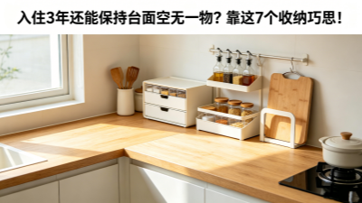 入住三年還能保持臺面空無一物？靠的是這7個收納巧思!