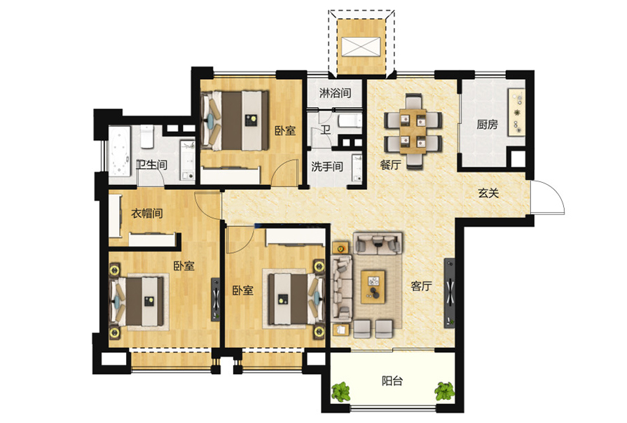創(chuàng)之鴻現(xiàn)代簡約風(fēng)格戶型圖
