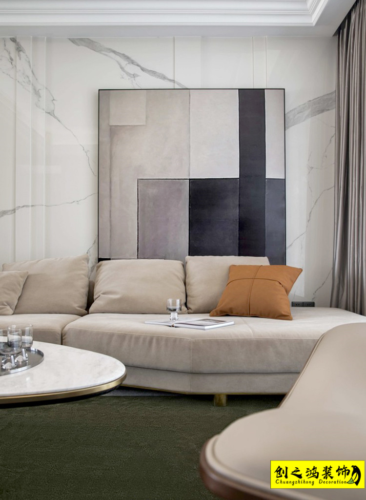 創(chuàng)之鴻現(xiàn)代簡(jiǎn)約風(fēng)格客廳 (3)