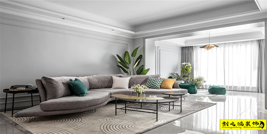 富力新城129㎡簡(jiǎn)美風(fēng)格裝修案例