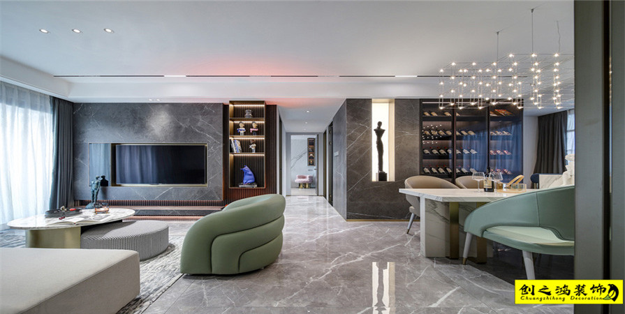 富力又一城131㎡現(xiàn)代簡約風(fēng)格裝修案例