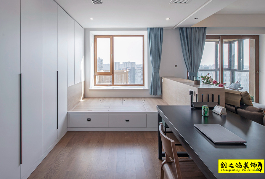 半包裝修二手房裝修天津裝修公司創(chuàng)之鴻裝飾書(shū)房 (2)