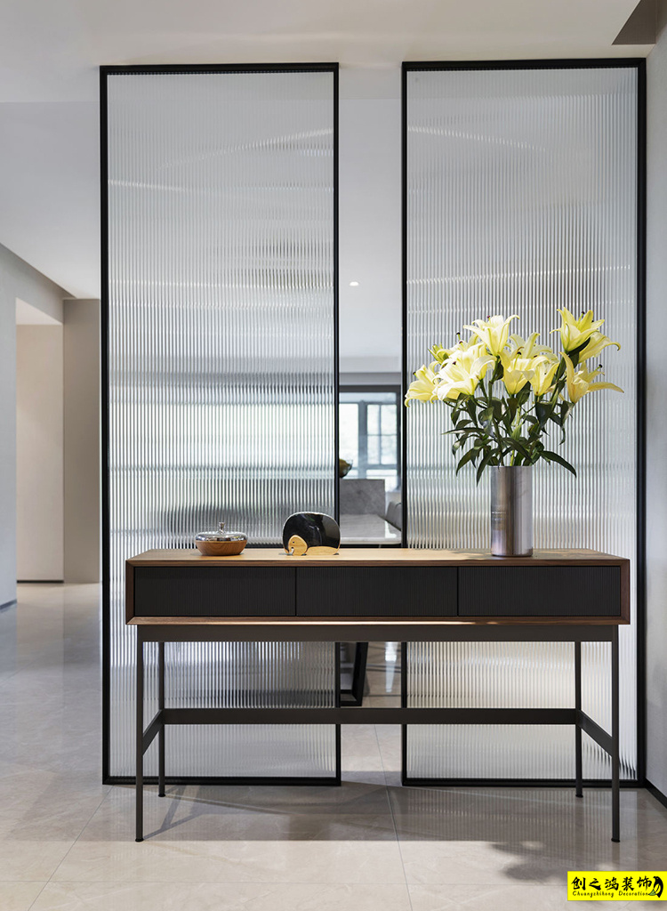 二手房裝修半包裝修天津裝修公司創(chuàng)之鴻裝飾玄關