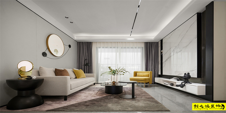 天房北寧公元96㎡現(xiàn)代簡約風(fēng)格裝修案例