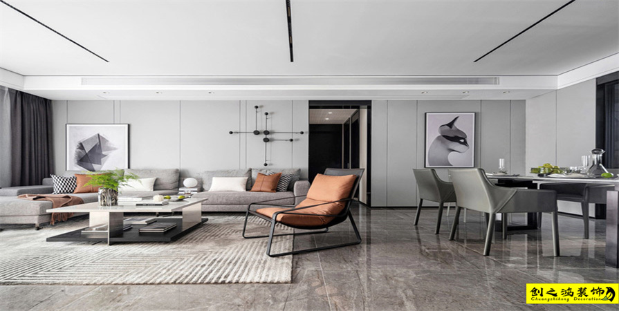 天房海河灣171㎡現(xiàn)代簡(jiǎn)約風(fēng)格裝修案例