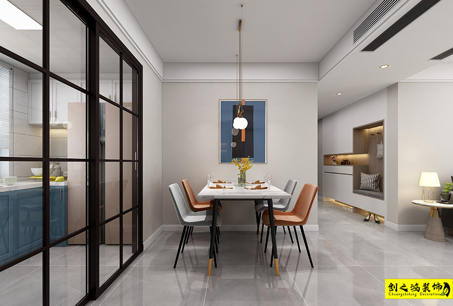 融創(chuàng)臻園128㎡現(xiàn)代簡約風(fēng)格裝修案例