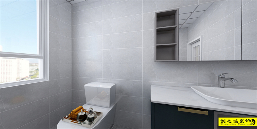 津門正榮府95㎡現(xiàn)代簡約風(fēng)格裝修案例