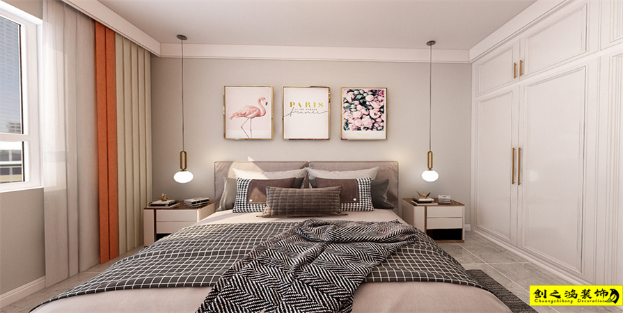 津門正榮府95㎡現(xiàn)代簡約風(fēng)格裝修案例