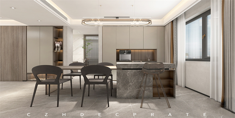 萬達水西臺122㎡現代輕奢風格原創(chuàng)裝修案例