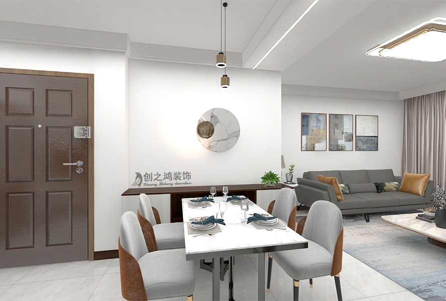 瀾灣花園92㎡現(xiàn)代簡約風(fēng)格裝修效果圖