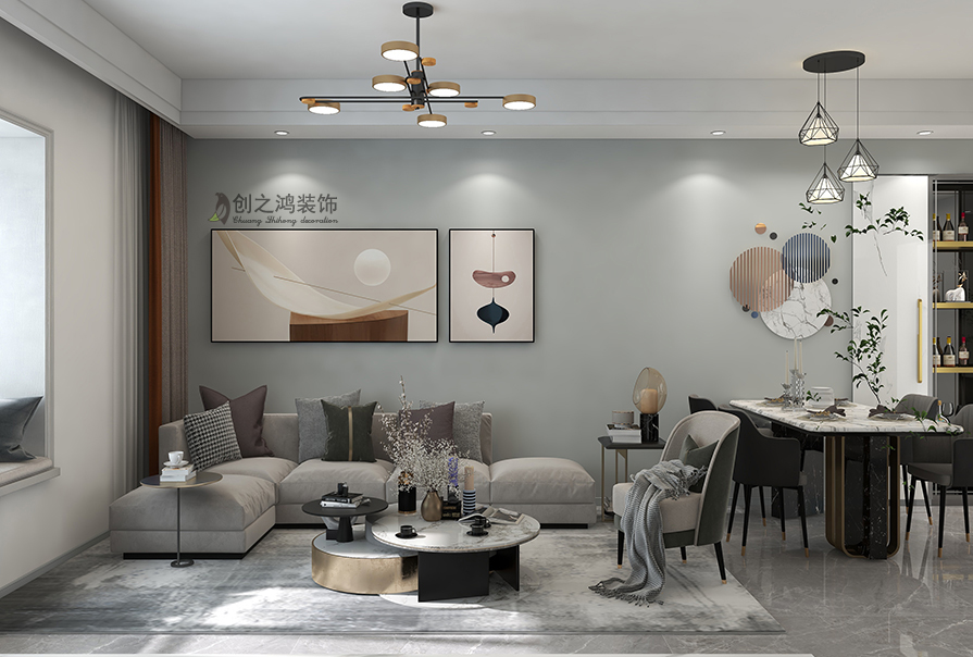 中駿宸景灣112㎡現(xiàn)代簡(jiǎn)約風(fēng)格裝修效果圖！
