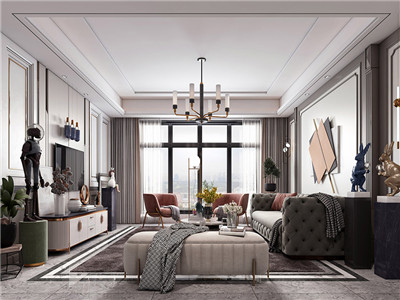 翠享康庭164㎡美式風(fēng)格裝修效果圖！