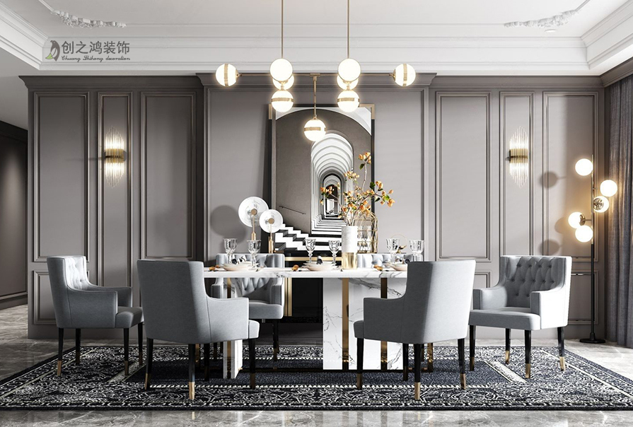 翠享康庭164㎡美式風(fēng)格裝修效果圖！