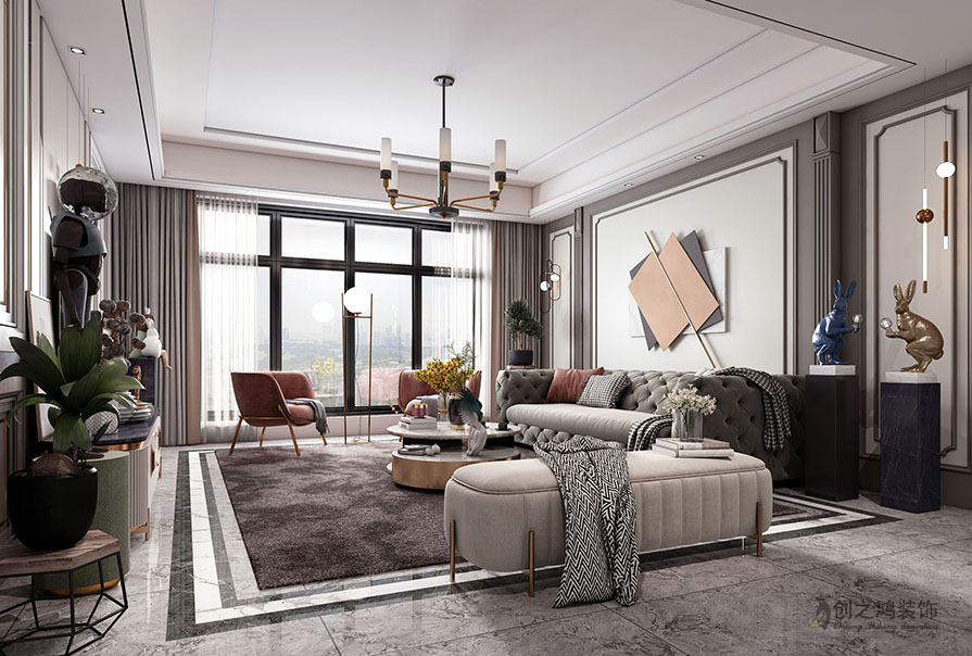 翠享康庭164㎡美式風(fēng)格裝修效果圖！