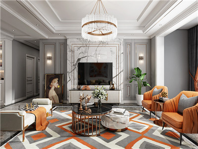 格調(diào)林泉145㎡美式風(fēng)格裝修效果圖！