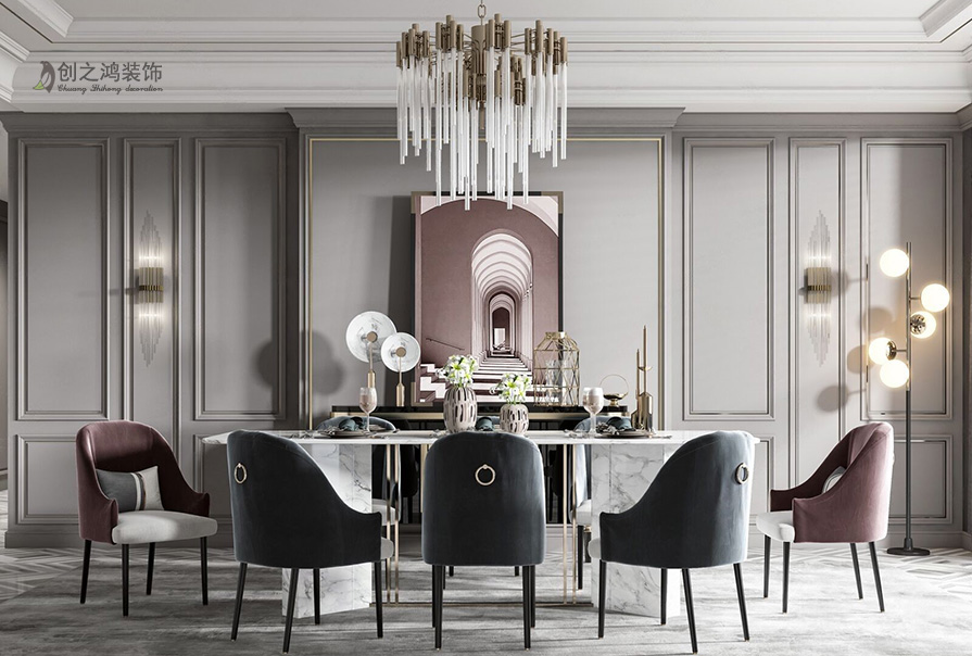 格調林泉145㎡美式風格裝修效果圖！