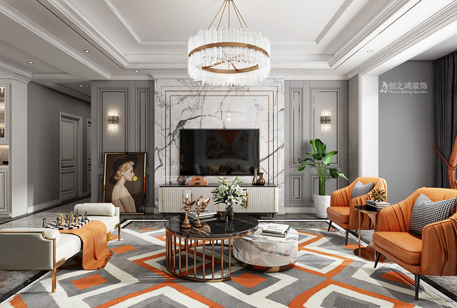 格調林泉145㎡美式風格裝修效果圖！