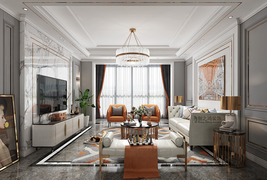 格調林泉145㎡美式風格裝修效果圖！