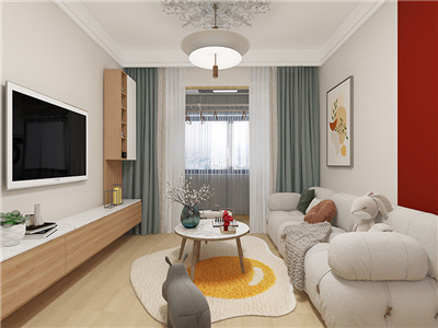 海藍(lán)城96㎡簡(jiǎn)歐風(fēng)格裝修效果圖！