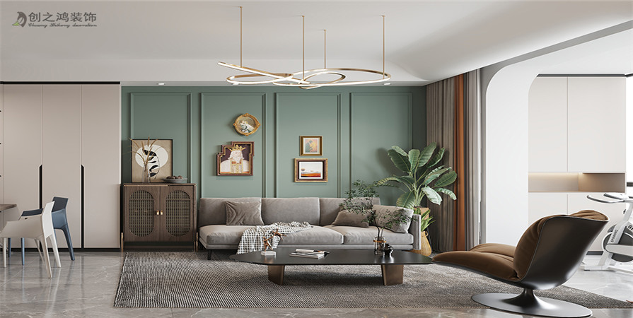 明華里105㎡輕奢風(fēng)格裝修效果圖！