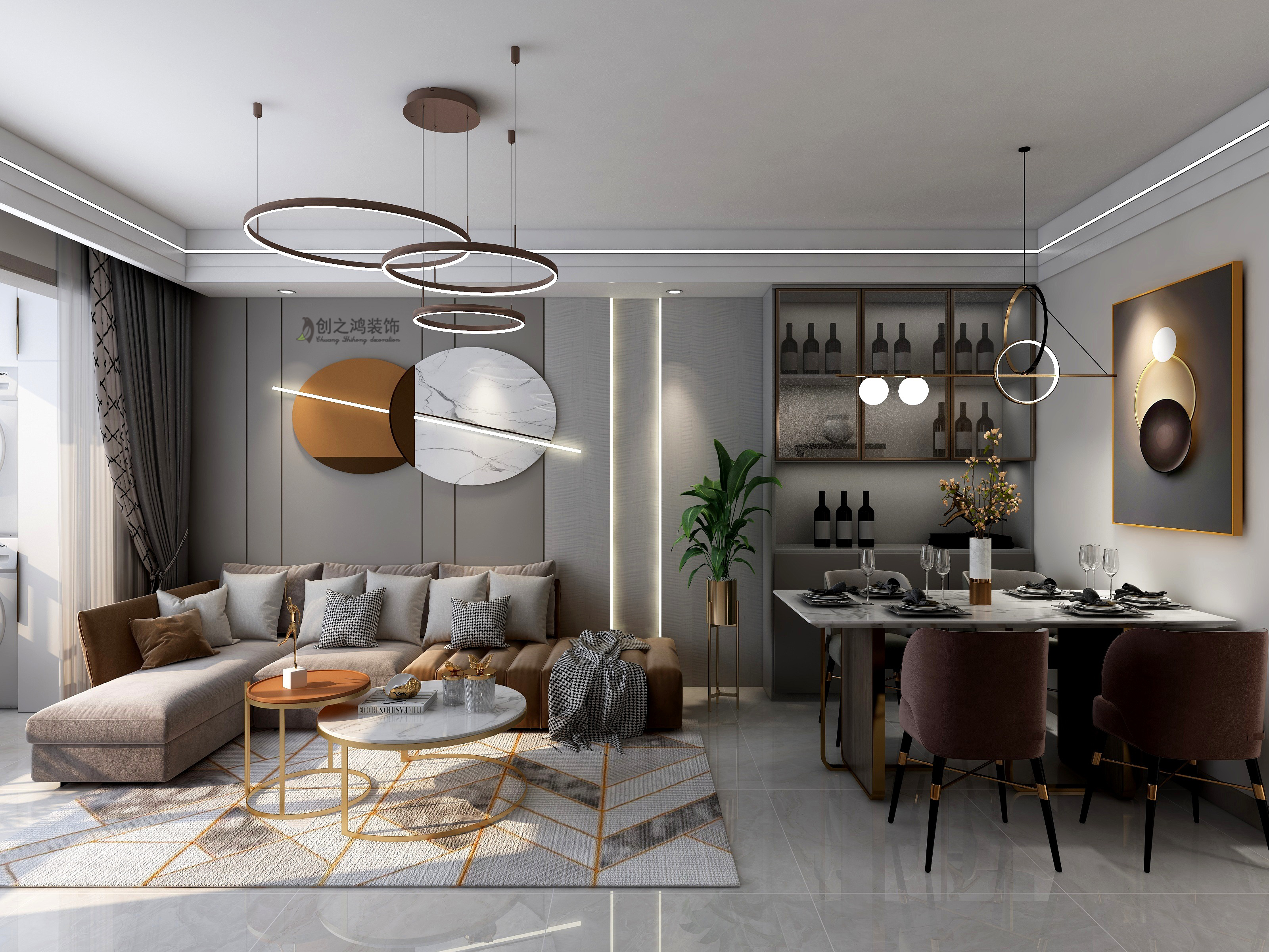 天津新房現(xiàn)代簡約風格裝修效果圖