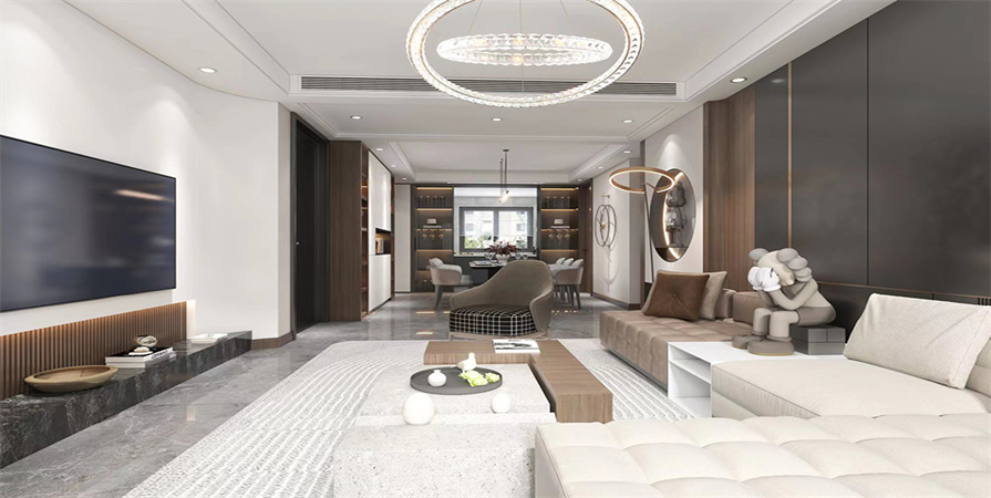 遠(yuǎn)洋萬和城130㎡現(xiàn)代輕奢風(fēng)格裝修實(shí)景圖！