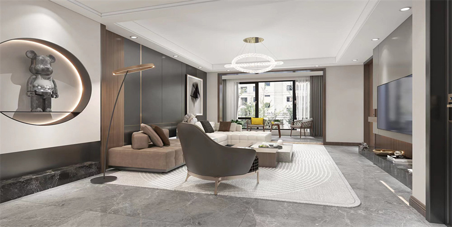 遠(yuǎn)洋萬和城130㎡現(xiàn)代輕奢風(fēng)格裝修實(shí)景圖！