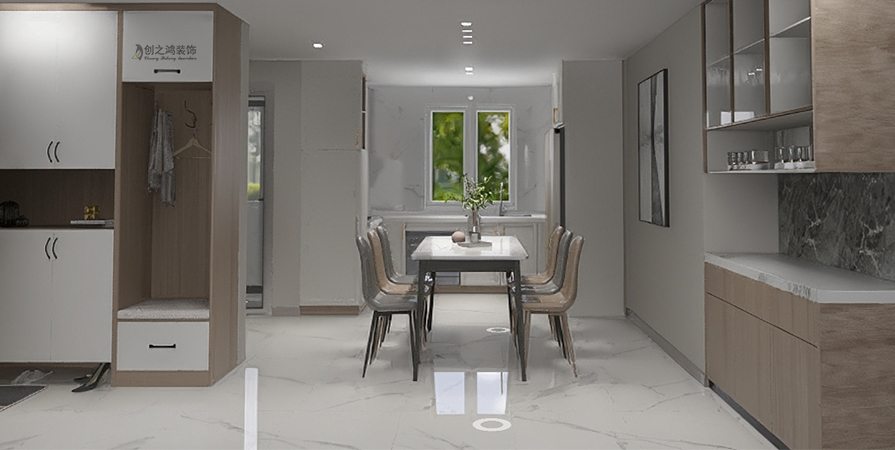 遠洋紅岸瀾山頤濱花園125㎡現(xiàn)代簡約風格案例