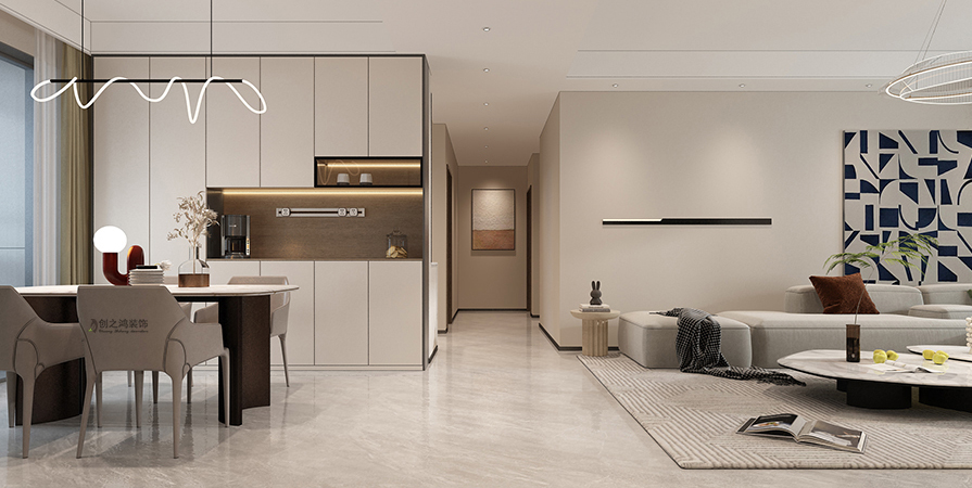 億城堂庭166㎡現(xiàn)代簡(jiǎn)約裝修實(shí)景圖！