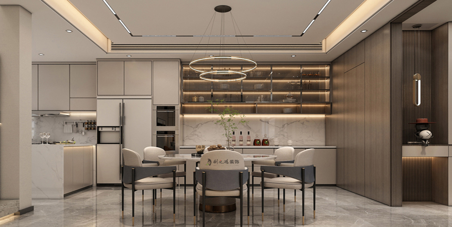 格調(diào)松間北里142㎡輕奢風格裝修實景圖