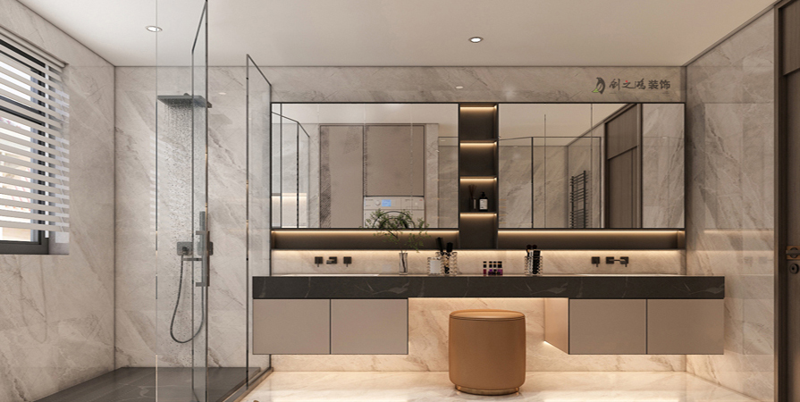 格調(diào)松間北里142㎡輕奢風格裝修實景圖