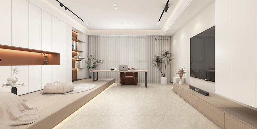 龍興里150㎡極簡風(fēng)裝修實景圖