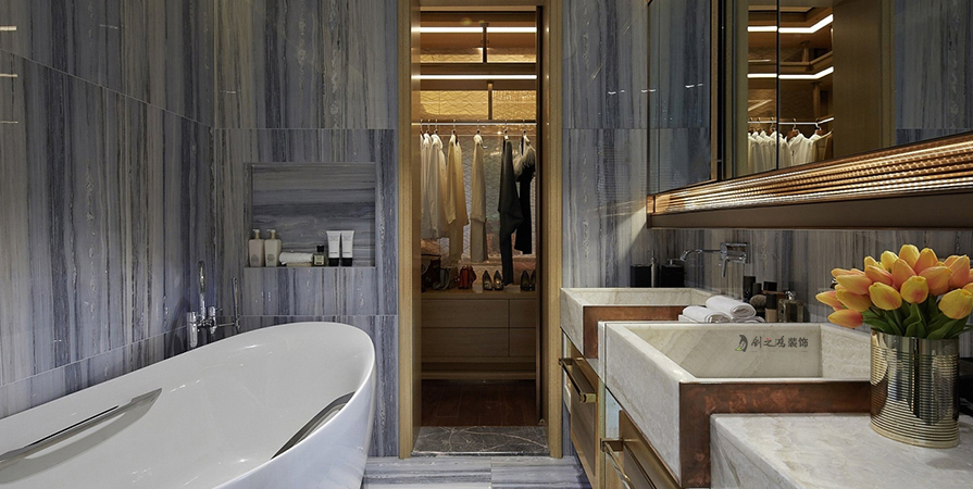 融創(chuàng)御園125㎡輕奢風格裝修案例