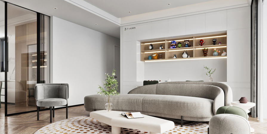 時(shí)代奧城113㎡現(xiàn)代簡(jiǎn)約風(fēng)格實(shí)景圖