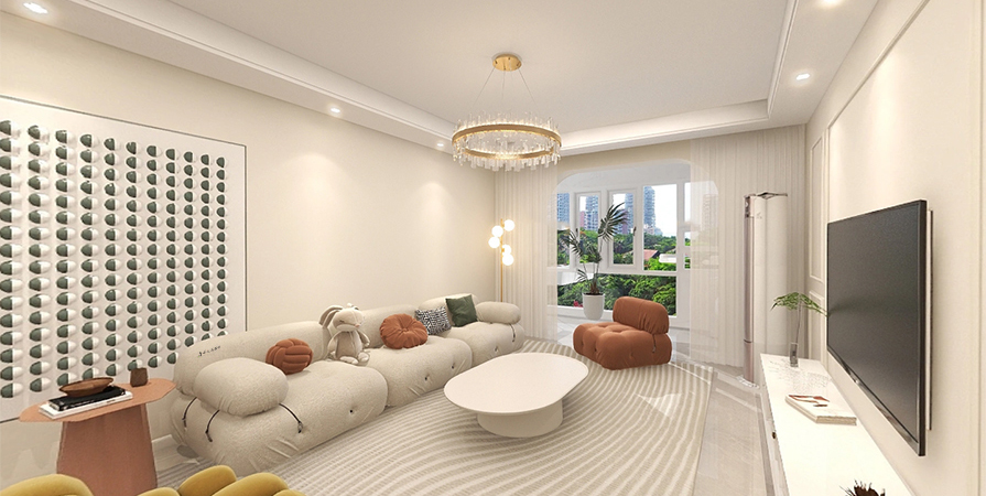 靜德花園125㎡現(xiàn)代簡約風(fēng)格效果圖