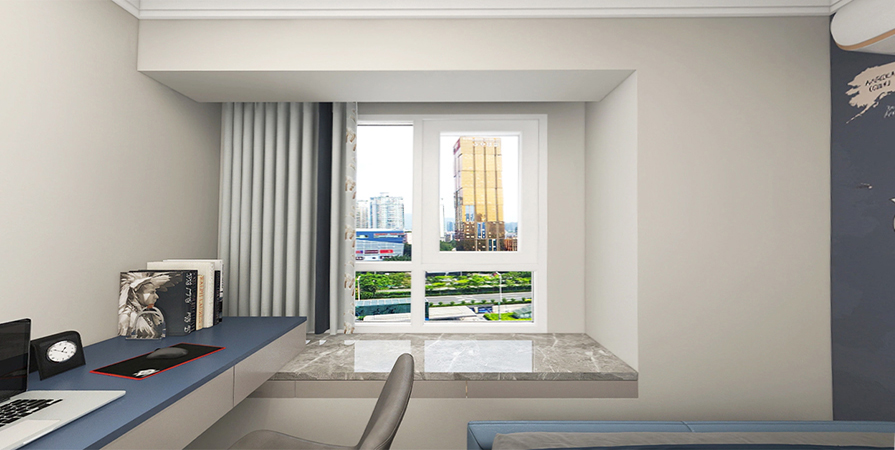 萬達水西臺105㎡現(xiàn)代簡約風格裝修效果圖