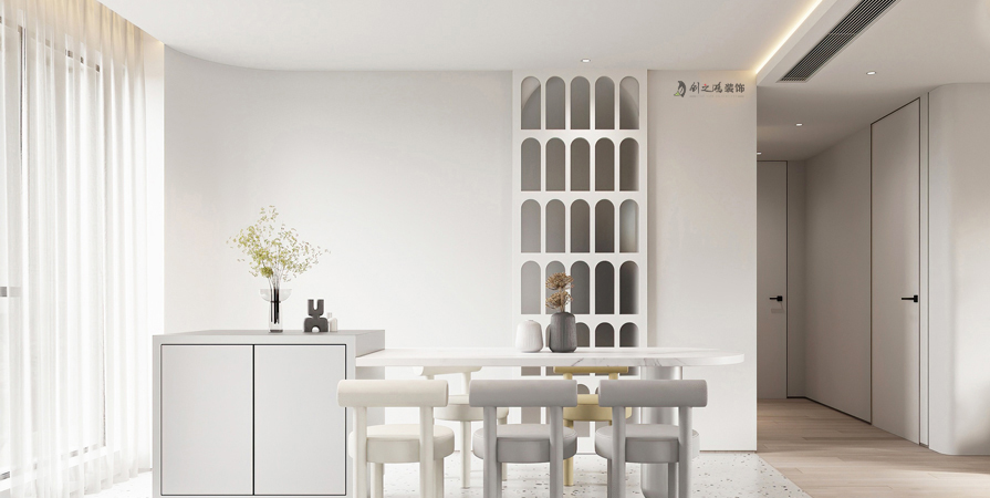 萬科西華府105㎡簡(jiǎn)約奶油風(fēng)格裝修效果圖