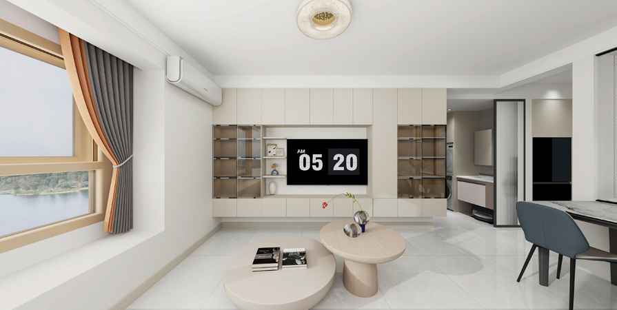 萬科翡翠大道77㎡現(xiàn)代簡(jiǎn)約風(fēng)格裝修效果圖