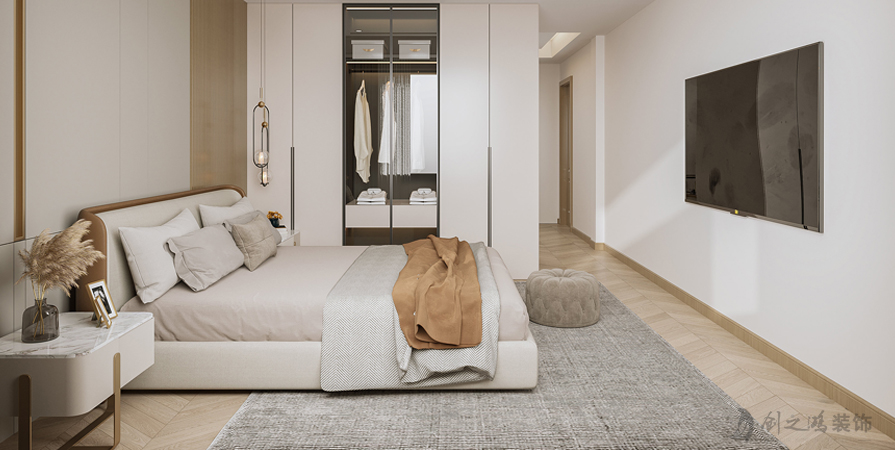 萬科西廬學韻園94㎡現(xiàn)代極簡風格三居室裝修案例