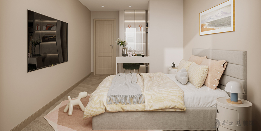 萬科西廬學韻園94㎡現(xiàn)代極簡風格三居室裝修案例