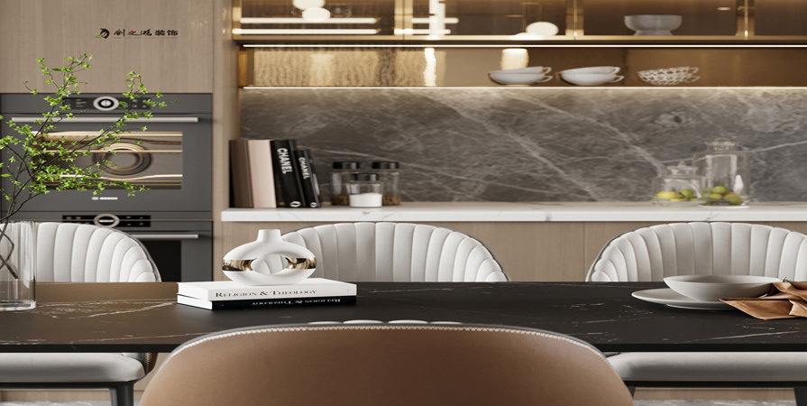 復興門家園136㎡現(xiàn)代輕奢風格三居室裝修案例