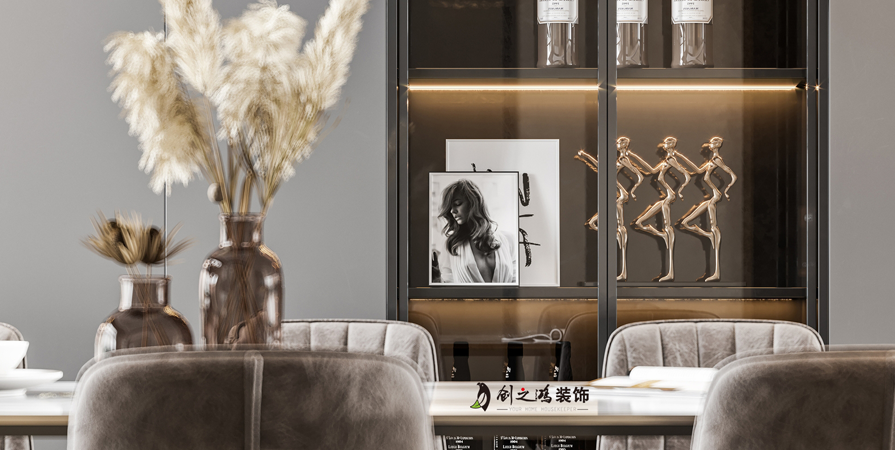 南開(kāi)宸院132㎡輕奢風(fēng)格三居室裝修案例