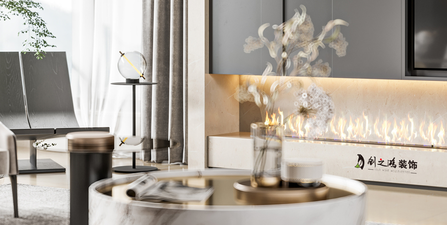 南開(kāi)宸院132㎡輕奢風(fēng)格三居室裝修案例