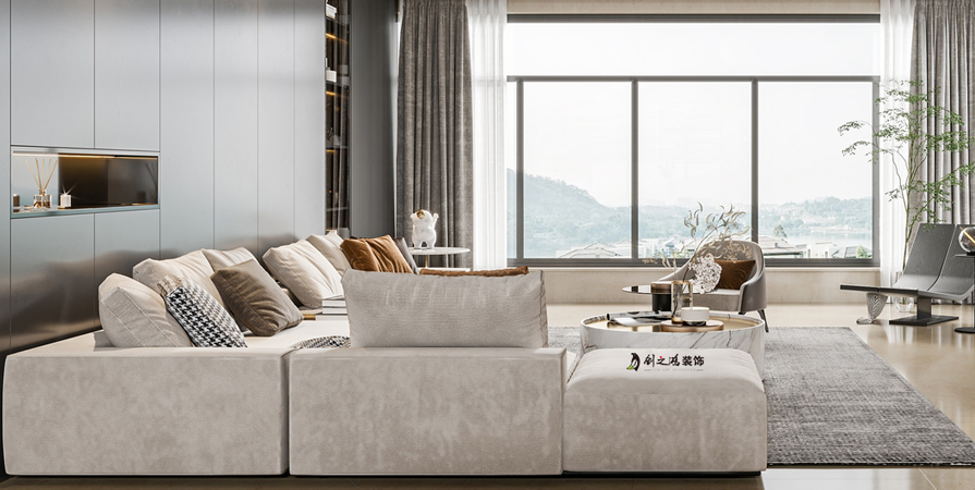 南開(kāi)宸院132㎡輕奢風(fēng)格三居室裝修案例