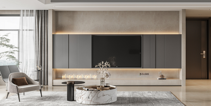 南開(kāi)宸院132㎡輕奢風(fēng)格三居室裝修案例