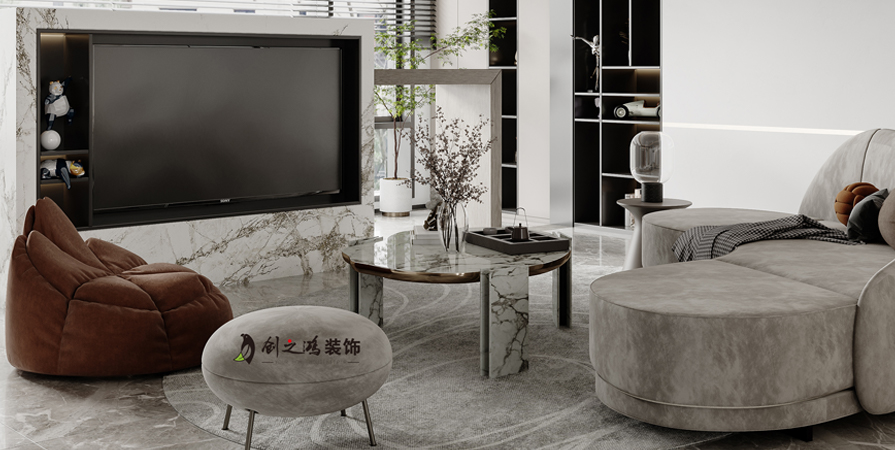 萬(wàn)欣城東方熙荷120㎡輕奢風(fēng)格三居室裝修案例