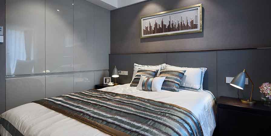 中儲城邦108㎡現(xiàn)代輕奢風格三居室裝修案例