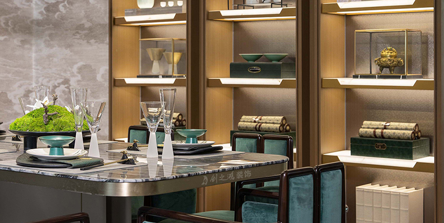 新城市花園192㎡新中式風格三居室裝修案例